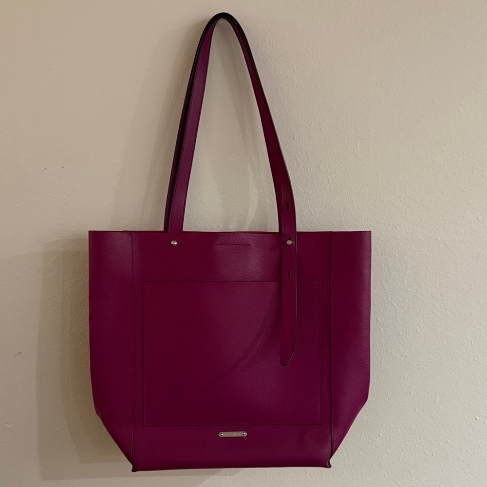Rebecca Minkoff Elegant Fushcia Pink learher Tote Bag